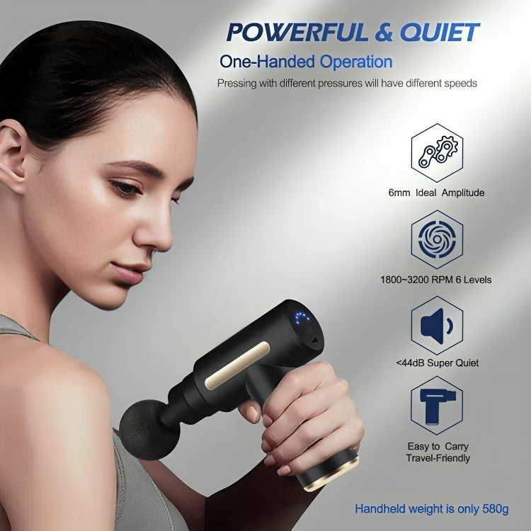 Cordless Deep Tissue Muscle Massage Gun with 4 Heads & Speed Control | Pain Relief & Recovery