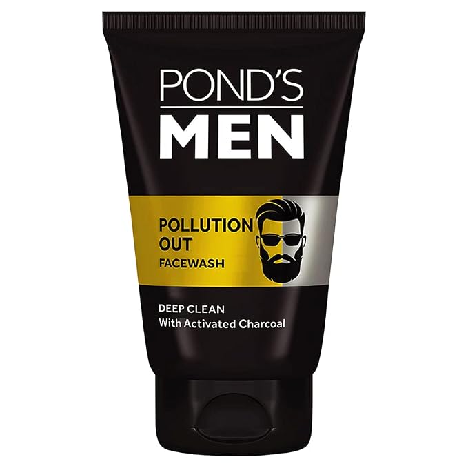 Pond's Men Pollution Out Face Wash 100g – Deep Cleansing Face Wash for Men | Removes Dirt & Pollution