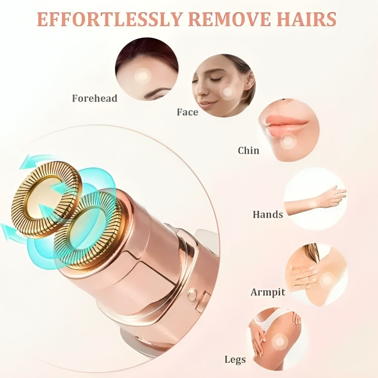 2-in-1 Rechargeable Eyebrow & Facial Hair Trimmer for Women