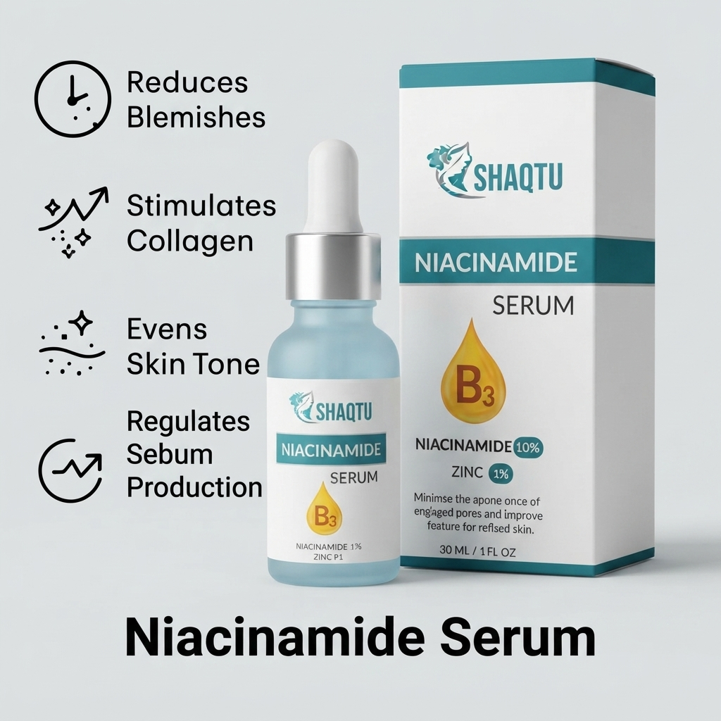 SHAQTU 10% Niacinamide + 1% Zinc Pore Refining Facial Serum 30ml