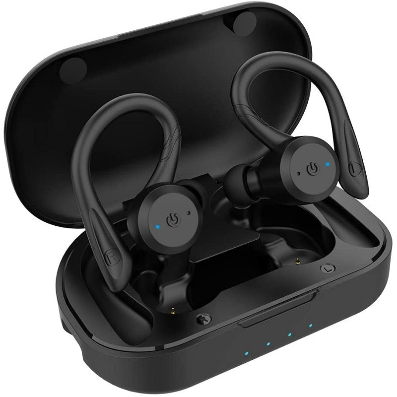 20-Hour Playtime IPX7 Waterproof Bluetooth Earbuds – Dual Wear Sport TWS Wireless Headset with Stereo Sound