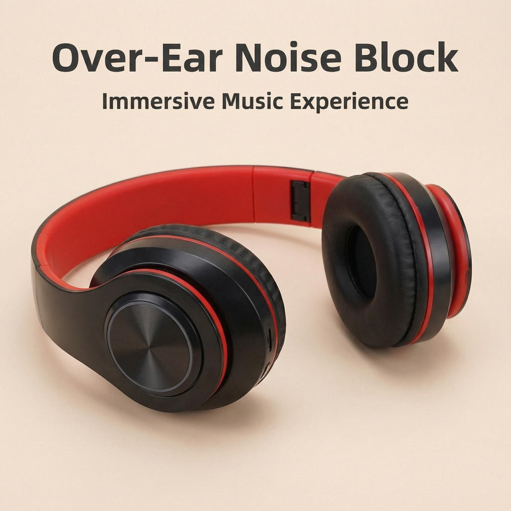 RGB Luminous Bluetooth Headphones – Wireless Noise Cancelling Headset with Mic for Students, Gamers & Music Lovers