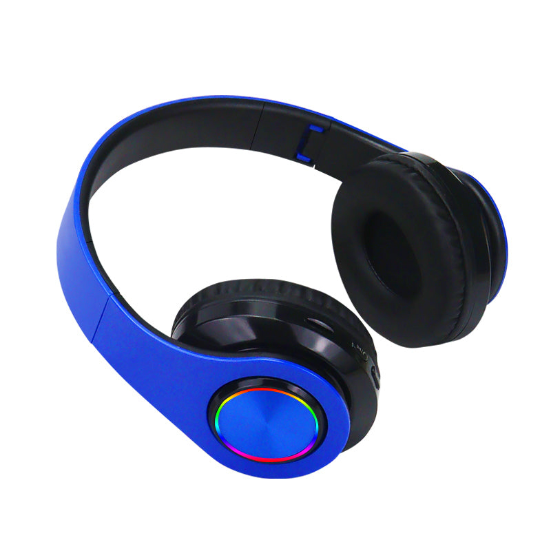 RGB Luminous Bluetooth Headphones – Wireless Noise Cancelling Headset with Mic for Students, Gamers & Music Lovers