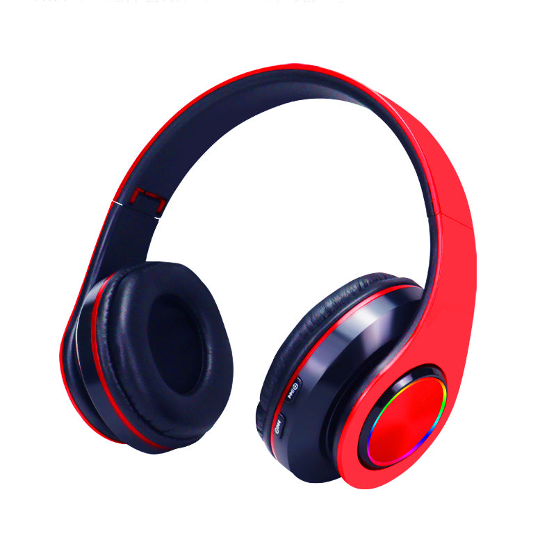 RGB Luminous Bluetooth Headphones – Wireless Noise Cancelling Headset with Mic for Students, Gamers & Music Lovers