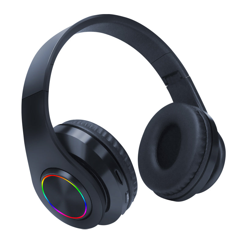 RGB Luminous Bluetooth Headphones – Wireless Noise Cancelling Headset with Mic for Students, Gamers & Music Lovers