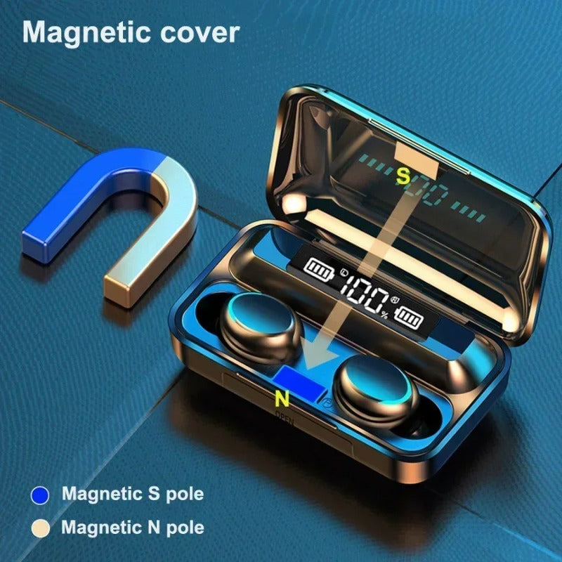 New TWS Bluetooth Wireless Earbuds – 9D Stereo High Bass Sports Headphones with Touch Control & Hands-Free Calls