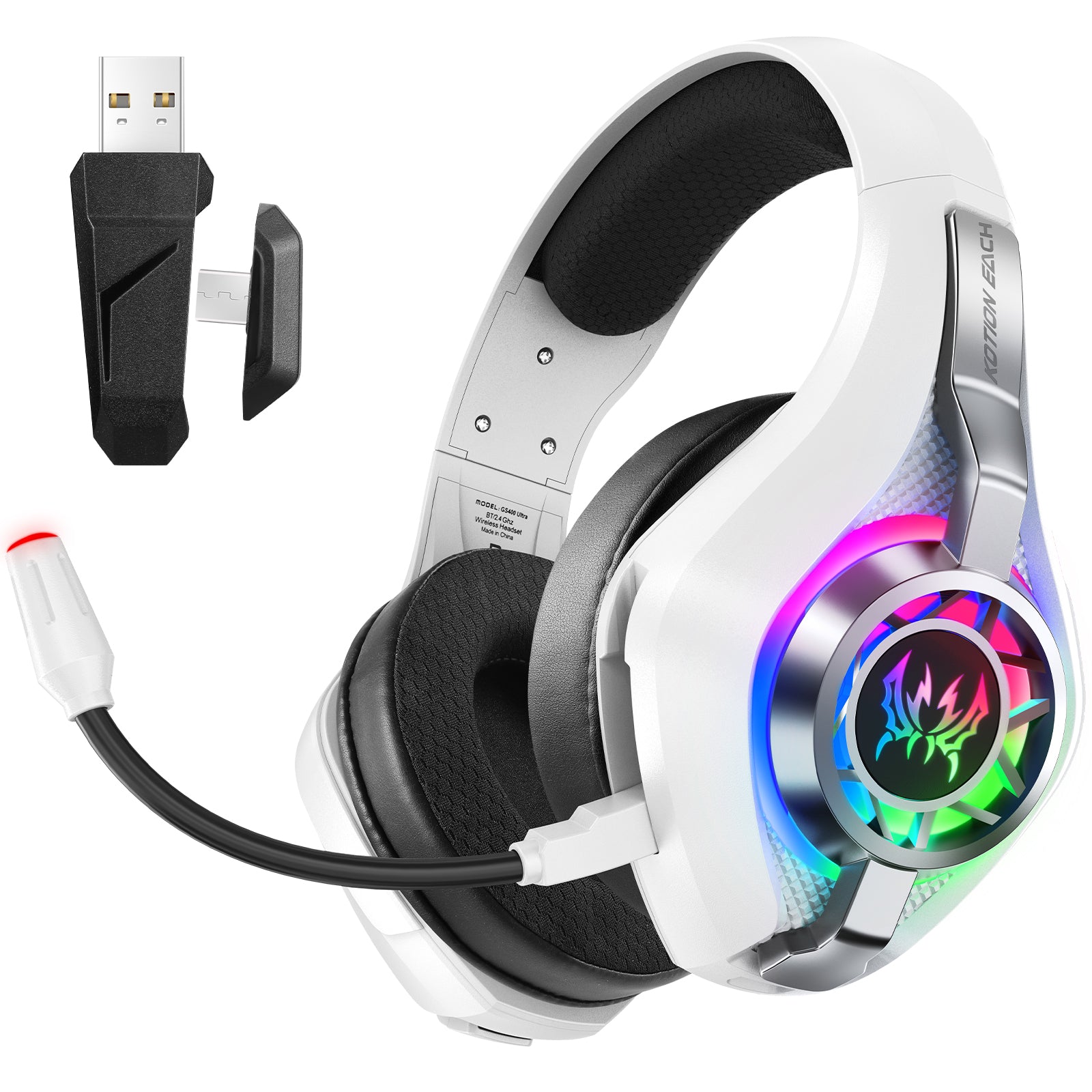 Gs400 Wired Stereo Gaming Headphone with Mic & LED Light – Noise Cancelling Headset for PS5, PS4, PC, Xbox One & Switch