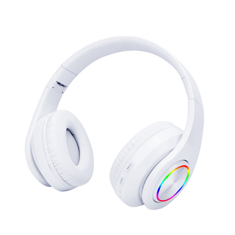 RGB Luminous Bluetooth Headphones – Wireless Noise Cancelling Headset with Mic for Students, Gamers & Music Lovers
