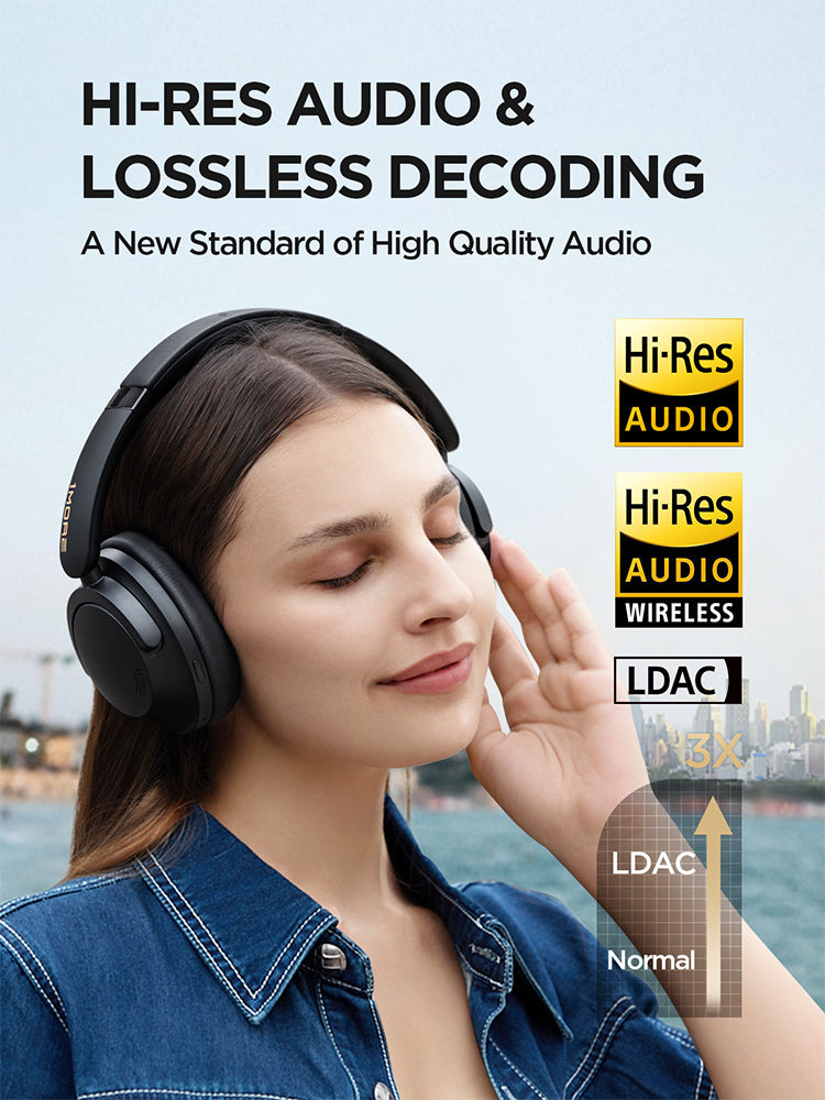 1MORE SonoFlow Pro HQ51 Wireless Headphones – ANC Bluetooth Headset with 100H Playtime, Hi-Res Audio & Clear Calls