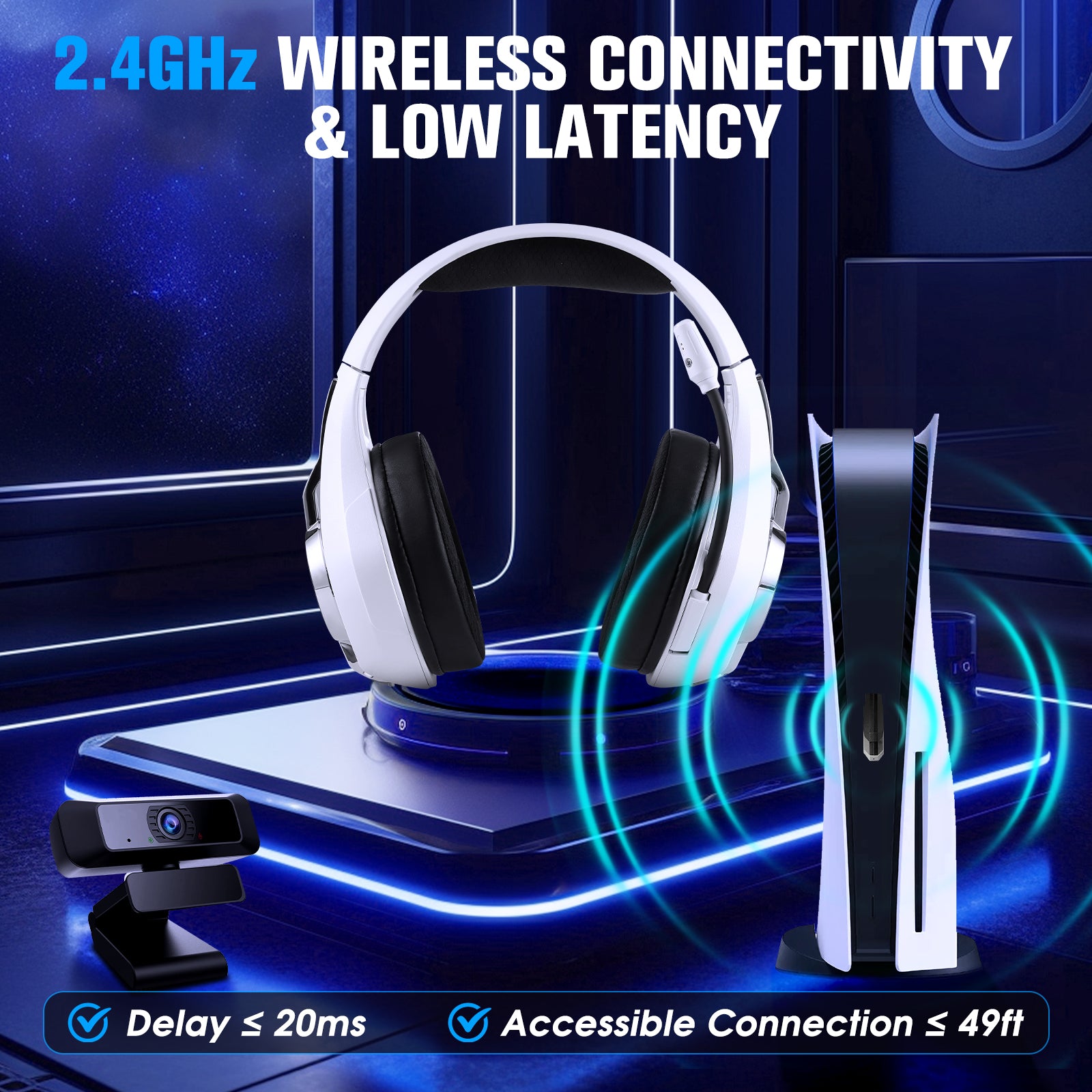 Gs400 Wired Stereo Gaming Headphone with Mic & LED Light – Noise Cancelling Headset for PS5, PS4, PC, Xbox One & Switch