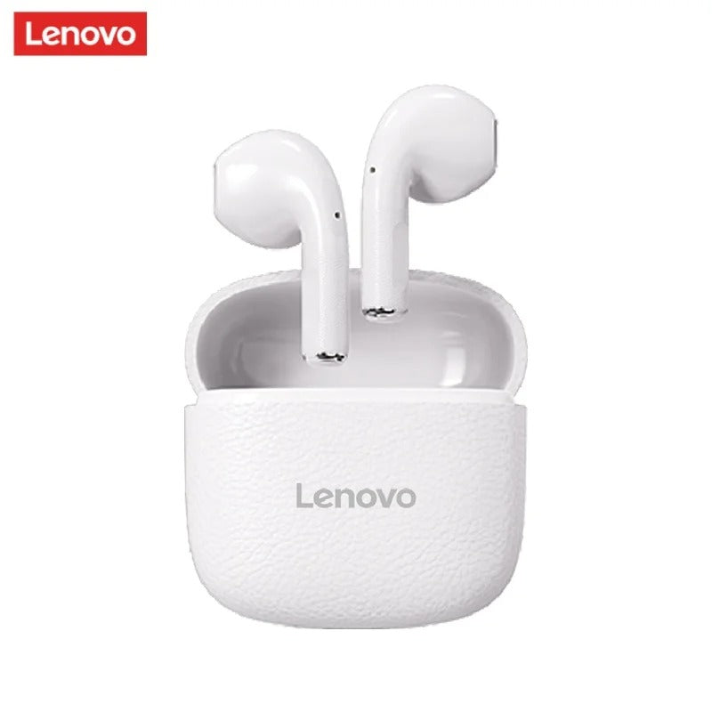 Original Lenovo EA166 TWS Bluetooth 5.4 Earbuds – Hi-Fi True Wireless Waterproof Headphones with Leather Texture