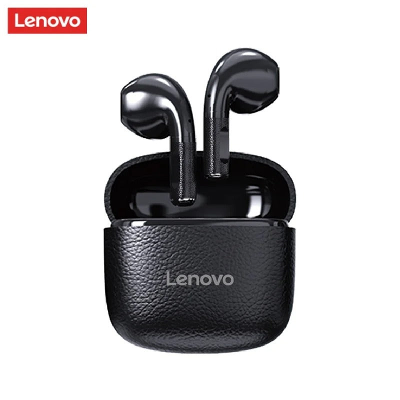 Original Lenovo EA166 TWS Bluetooth 5.4 Earbuds – Hi-Fi True Wireless Waterproof Headphones with Leather Texture