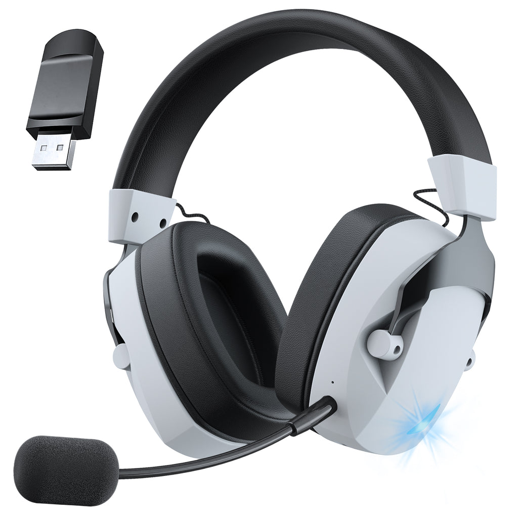 Acinaci 2.4GHz Wireless Gaming Headset with Mic – Dual Mode Bluetooth & 2.4G Headphones for PS5, PS4, PC & Nintendo Switch