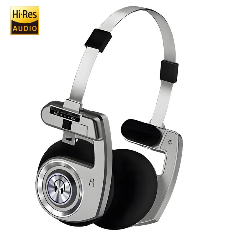 Retro Wireless Bluetooth Headphones with Mic – Foldable HiFi Stereo Sound & Noise Cancelling Headset for Music & Gaming