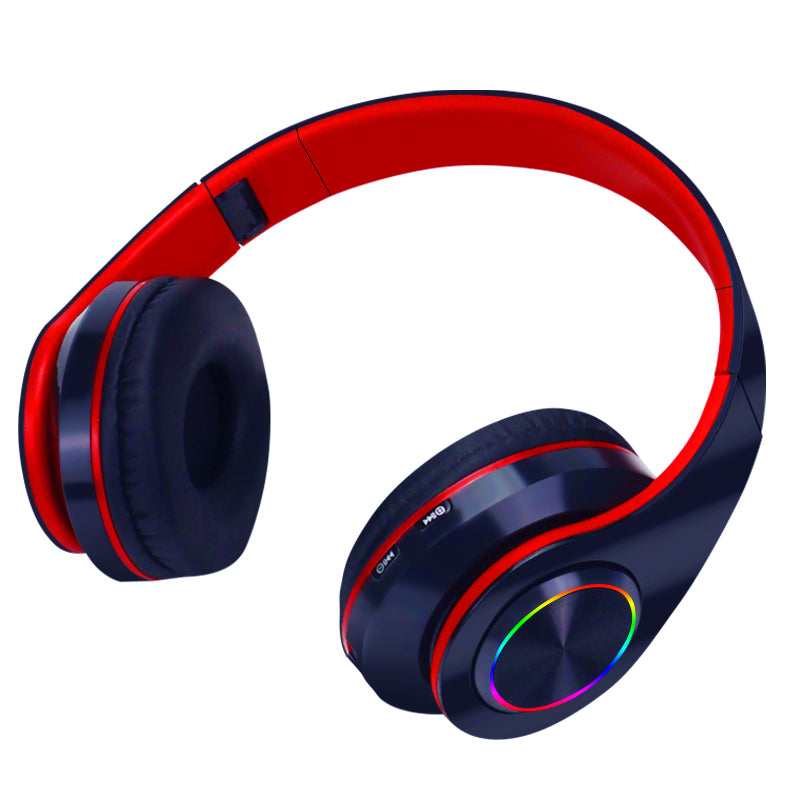 RGB Luminous Bluetooth Headphones – Wireless Noise Cancelling Headset with Mic for Students, Gamers & Music Lovers