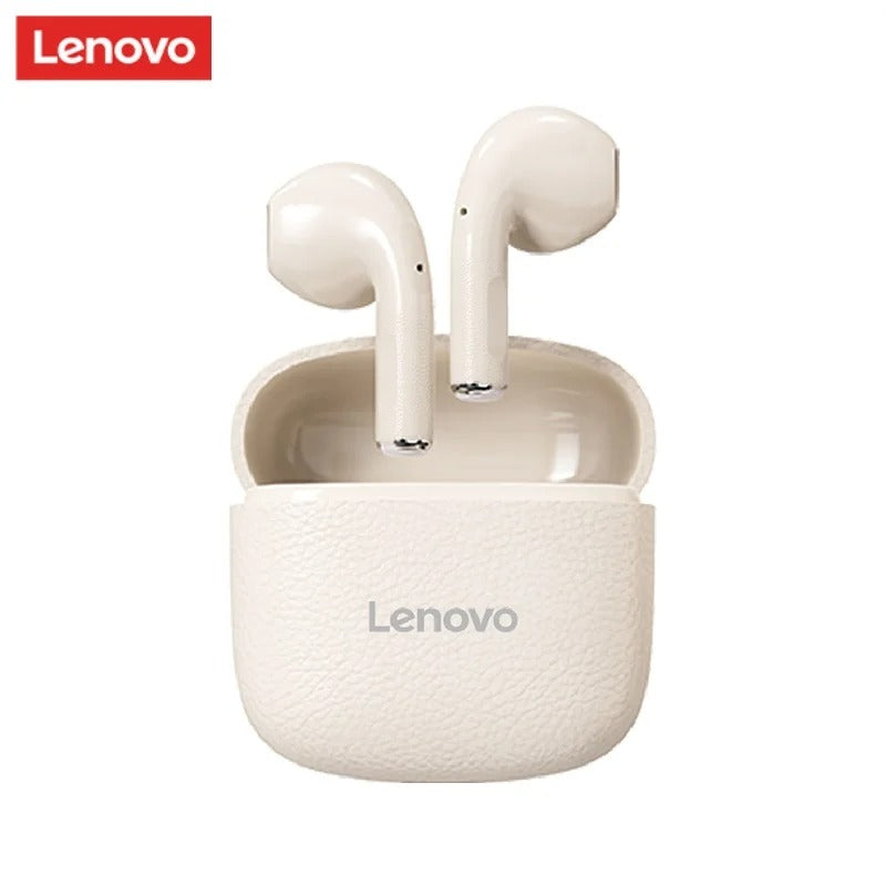 Original Lenovo EA166 TWS Bluetooth 5.4 Earbuds – Hi-Fi True Wireless Waterproof Headphones with Leather Texture