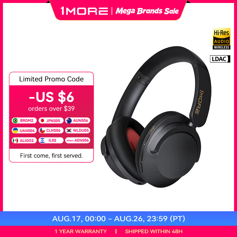1MORE SonoFlow Pro HQ51 Wireless Headphones – ANC Bluetooth Headset with 100H Playtime, Hi-Res Audio & Clear Calls