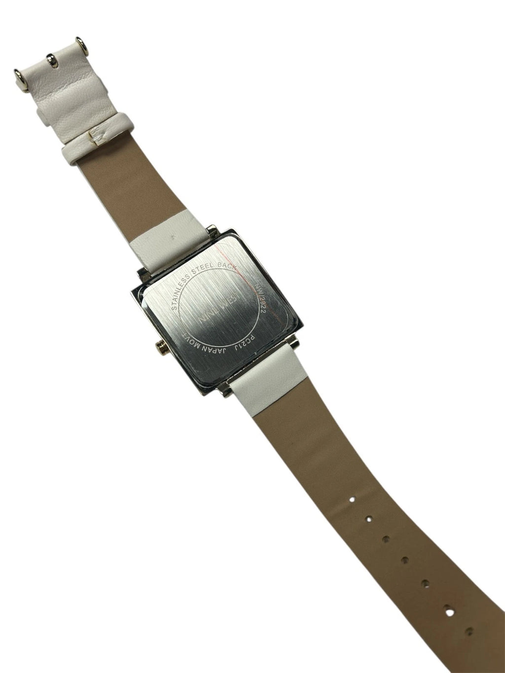 Nine West Women's Gold Dial White Strap Watch – Quartz Analog Fashion Wristwatch