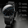Waterproof Men's Stainless Steel Quartz Watch – Luminous Classic Business Analog Wristwatch