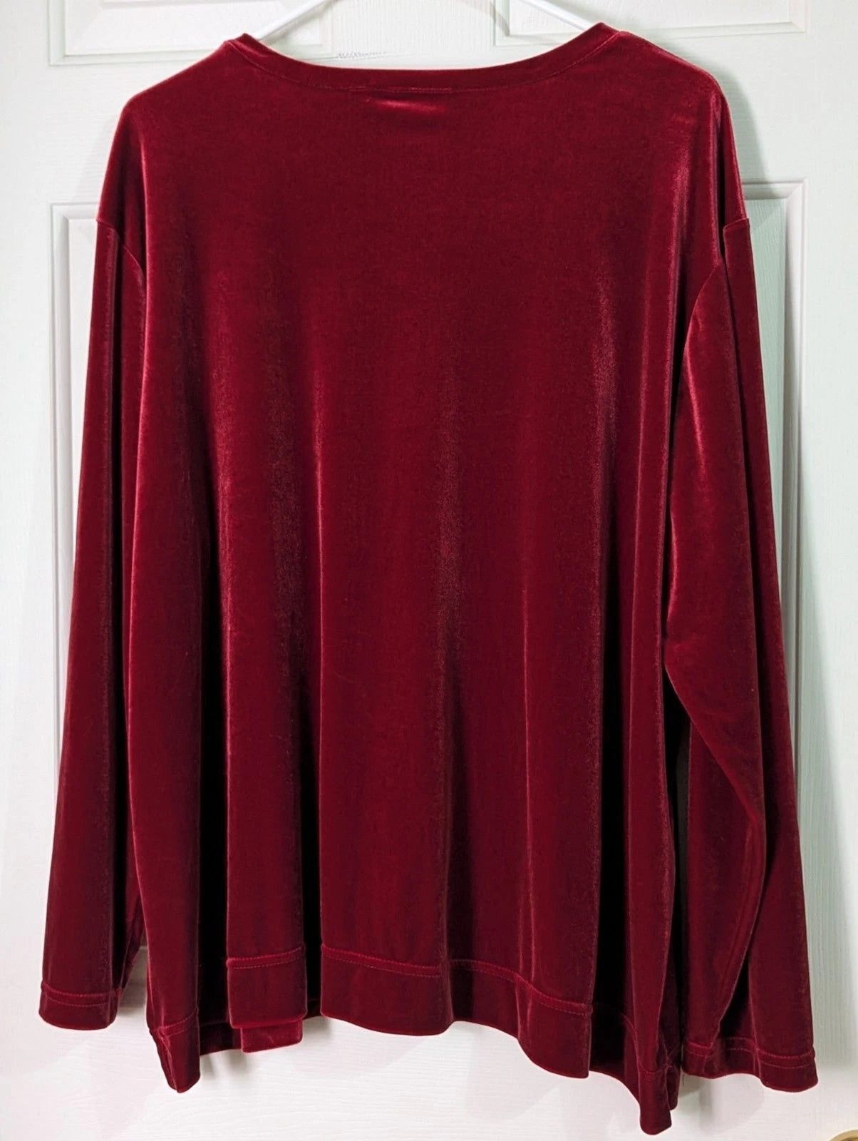 VTG Preview International Women's Velour Track Suit 3X Red Stretch V-Neck with Pockets
