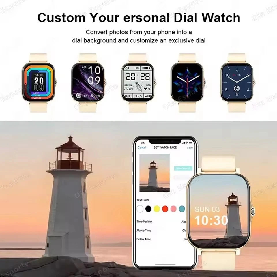 2026 Smart Watch for Men & Women Bluetooth Waterproof Fitness Tracker Smartwatch