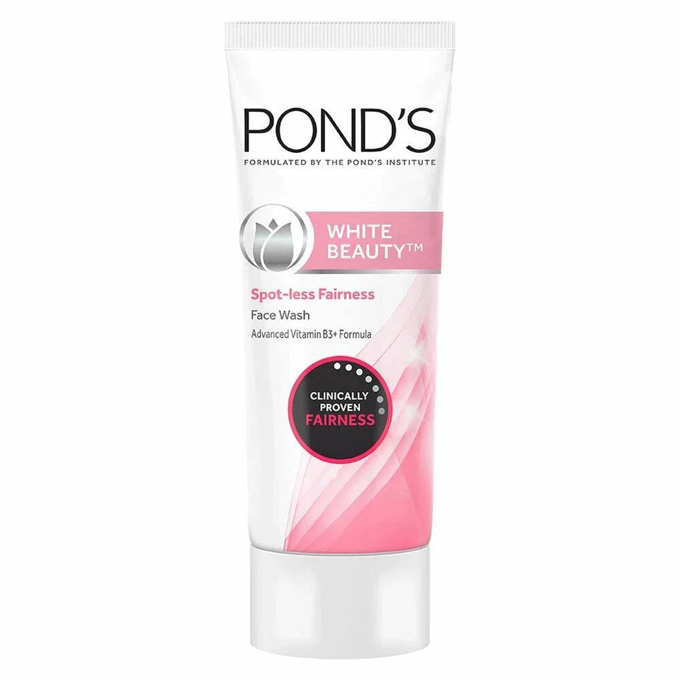 3 x Pond's Bright Beauty Spot-Less Face Wash 100g (Pack of 3) – Brightening & Deep Cleansing Facial Cleanser