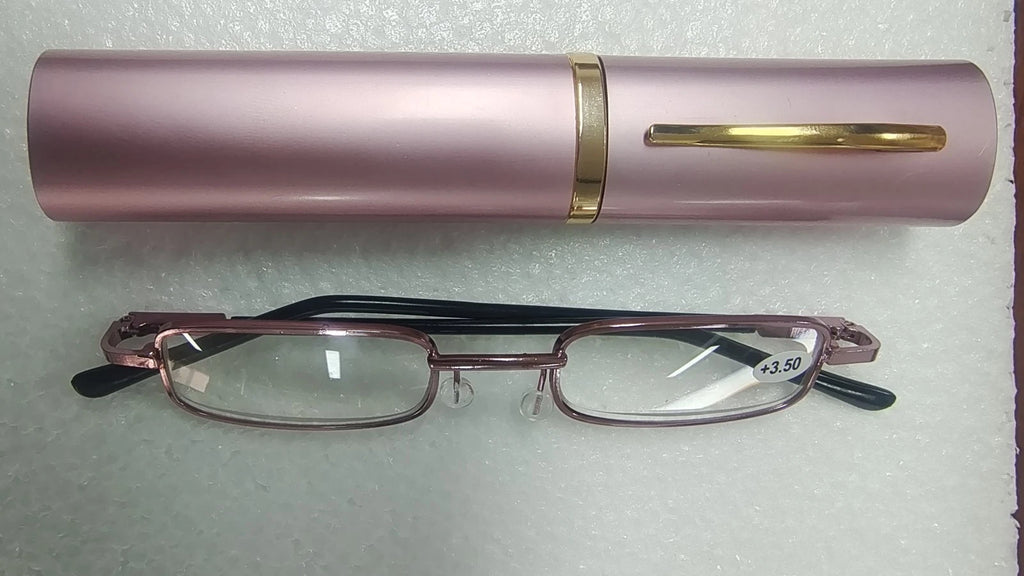 Portable Fine Rim Reading Glasses for Men & Women with Lens Case – Lightweight Presbyopia Eyewear Various Strengths