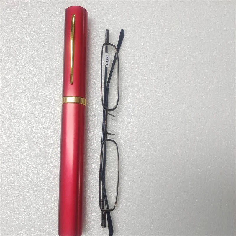 Portable Fine Rim Reading Glasses for Men & Women with Lens Case – Lightweight Presbyopia Eyewear Various Strengths