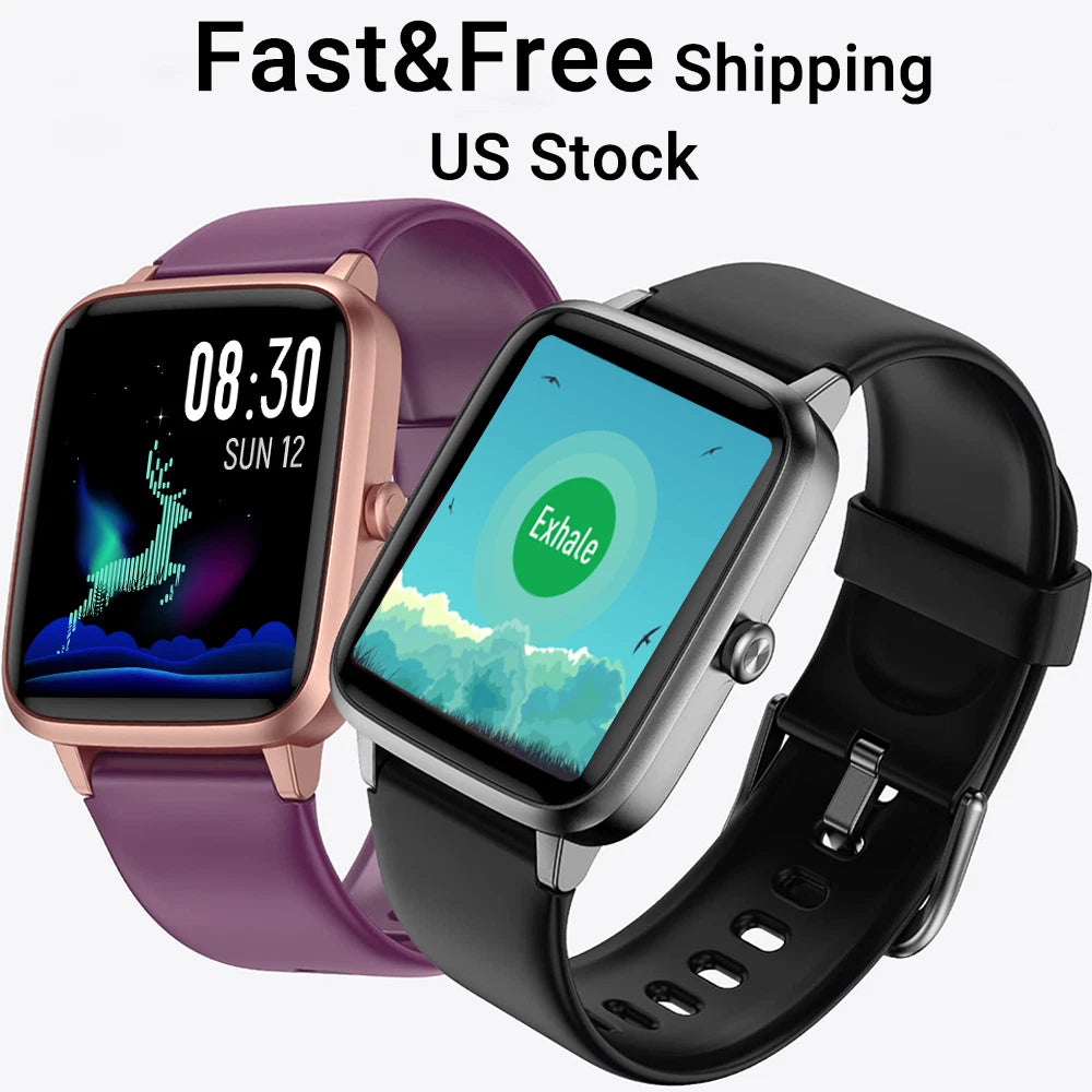 2025 Smart Watch for Men & Women Waterproof Bluetooth Fitness Watch for iOS & Samsung | 2-Year Warranty
