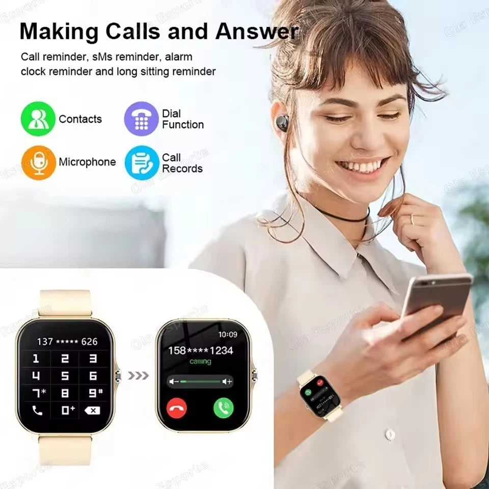 2026 Smart Watch for Men & Women Bluetooth Waterproof Fitness Tracker Smartwatch